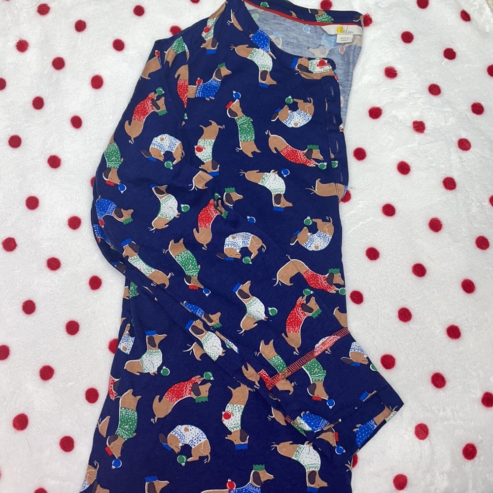 Boden Christmas PJ / Lounge Top - EUC - Size 14